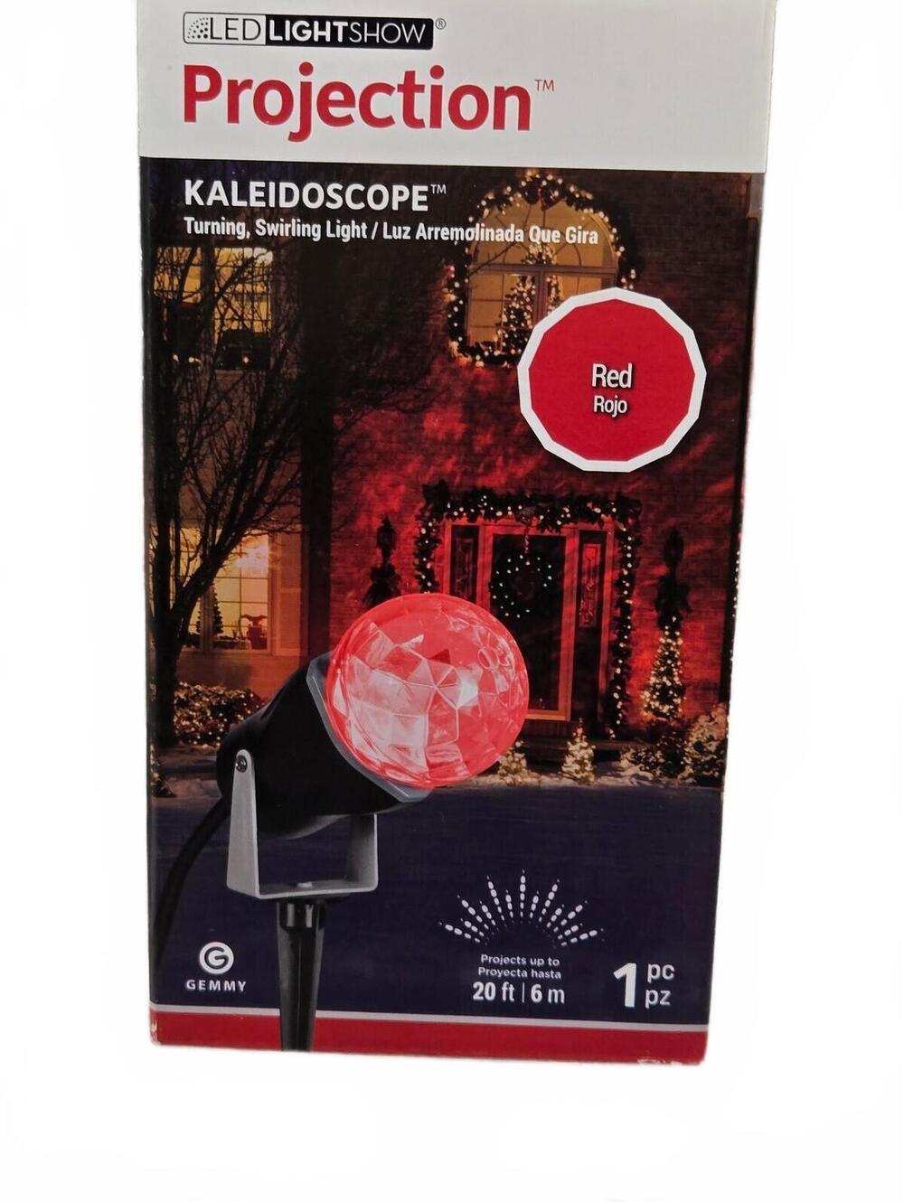 Gemmy LED LightShow Red Kaleidoscope Projection Light for Indoor and Outdoor Use
